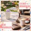 Mimorou 120 Sets Wildflower Coffee Cups with Lids and Sleeves, 8 oz Disposable Paper Cups, Floral Design Insulated Drinking Mugs for Wedding, Baby Shower, Birthday, Party Supplies view 4