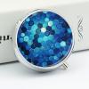 Blue Hexagon Pill Organizer Portable Metal Round Pill Box with 3 Compartments Exquisite Unique Small Pill Case Travel Pill Container Medicine Organizer Box for Adult & Gift view 4