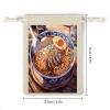 FodPand Bowl of Ramen Drawstring Gift Bags 8 Pack Reusable Cotton Linen Burlap Favor Bags for Wedding Party Favors, Holiday Gift Packaging, Jewelry Pouch view 2