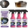 Fast-Acting Heavy-Duty Grill Degreaser Spray, BBQ Cleaner for Outdoor Grills & Smokers, Safe for Burnt Food & Grease, Heavy Duty Cleaner for Stove Top, Drip Pans & Stubborn Splatters (3pcs)