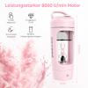 SURFOU Protein Shaker Electric 650 ml, Automatic Protein Shaker Made of Tritan, BPA-Free, Rechargeable, with Removable Base, Easy to Clean, for Protein Shakes, Matcha & Gym, Pink view 3