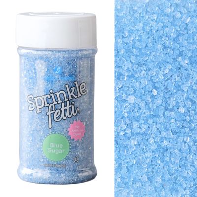 Sweets Indeed Natural Rainbow Sprinkles, Dye Free, Edible Sprinkle Mix, Perfect for Cake Decorations, Baking, Ice Cream, Cookies, Cupcake Topper (Blue Sugar)