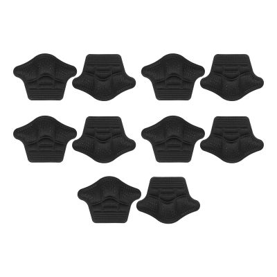 SEWCHICS Wear-Resistant Heel Pads 5 Pairs with Adhesive Replaceable Heel Cushions Black Invisible Shoe Accessory for Blister Prevention and Daily Foot Comfort