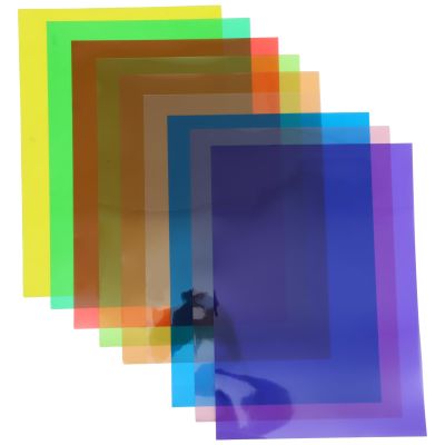 BESTYASH Colorful Cellophane Sheets 9pcs A3 Size Wrapping Paper for DIY Crafts Wrap with Red Orange Yellow Green Blue Purple Pink