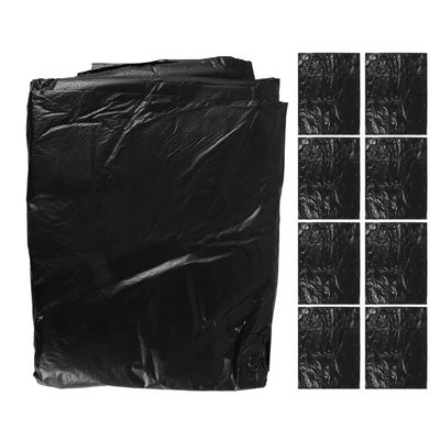 NineLife Basics 25pcs Black Trash Bags 90x110cm Thick 2.5 Mil Flat Garbage Bags for Bathroom Office Bedroom Wastebaskets Household Use