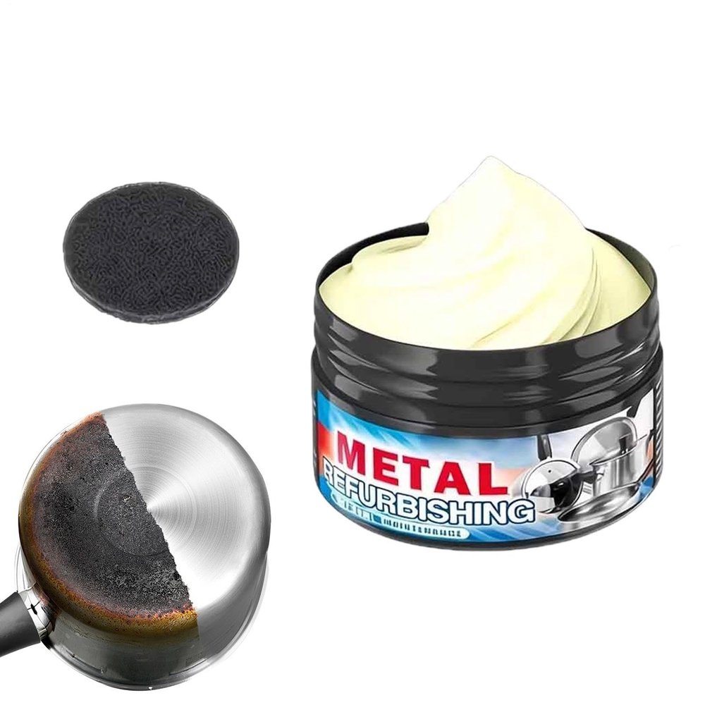 Stainless Steel Sink Cleaner | Polishing Paste for Metal Kitchenware | Metal Refurbishing Paste - for Pot Pan Stove Sink Oven Kitchen Bathroom Apartment Restaurant Grilling Barbecue