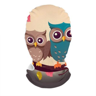 LZQPOEAS Funny Mesh Full Face Cover Mask - Cute Owls Balaclava Face Masks Breathable Costume Head Cloth, Stretchy See Through Mask Cosplay Hood for Party, Cosplay & Pranks