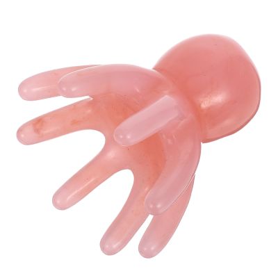 CATIEBYE Octopus Scalp Massager and Shampoo Massage Comb Handheld Palm Pressure Point Massage Tool for Scalp Relaxation and Hair Growth Pink Suitable for Head and Neck
