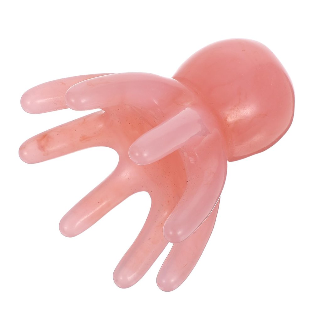 CATIEBYE Octopus Scalp Massager and Shampoo Massage Comb Handheld Palm Pressure Point Massage Tool for Scalp Relaxation and Hair Growth Pink Suitable for Head and Neck