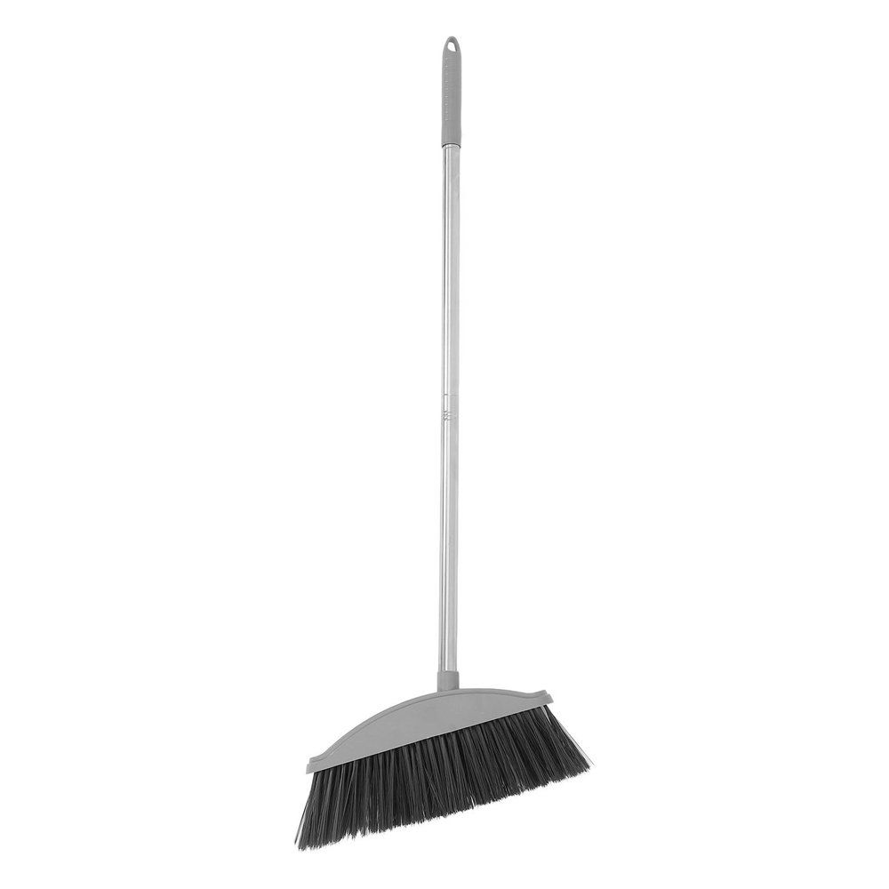 TOYANDONA Heavy Duty Indoor Dust Broom with Long Handle, Pet Hair Cleaning Tool for Home and Office, Nordic Gray Angle Broom for Sweeping Floors and Carpets