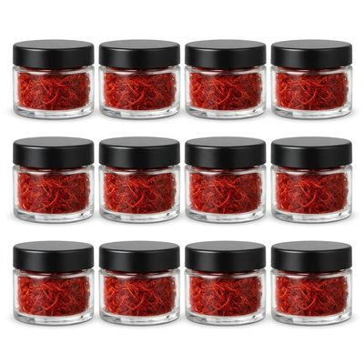 100% Pure Kashmiri Kesar Saffron Threads, Bold and Aromatic, Naturally Vibrant, Glass Jar, 1gram (12)