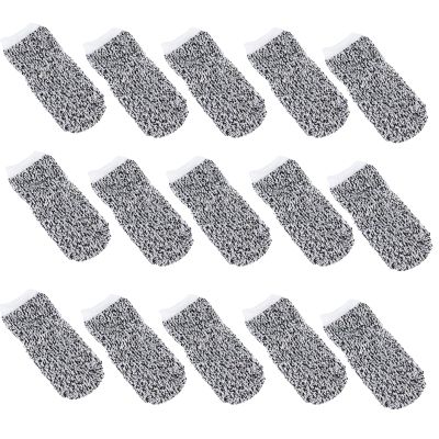 Ciieeo 40pcs Cut Resistant Finger Cots Finger Protection Sleeves Wear Resistant Thumb Protectors for Industrial Safety and Labor Work in Gray