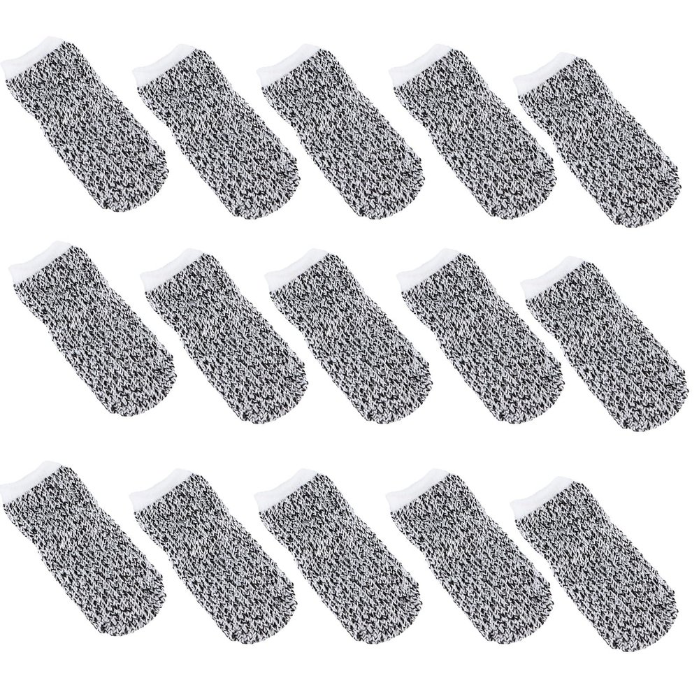 Ciieeo 40pcs Cut Resistant Finger Cots Finger Protection Sleeves Wear Resistant Thumb Protectors for Industrial Safety and Labor Work in Gray