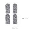 Ciieeo 40pcs Cut Resistant Finger Cots Finger Protection Sleeves Wear Resistant Thumb Protectors for Industrial Safety and Labor Work in Gray view 2