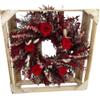 All Natural Preserved Red Rose Wreath, Handmade with Real Preserved Roses and Burgundy Eucalyptus, 20 Inch Dried Floral Wreath for Front Door and Wall Decor view 4