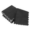 Abaodam Black Scalloped Edge Disposable Napkins 100pcs, Black Paper Table Napkins for Wedding Party, Shower, and Event Party Supplies view 1