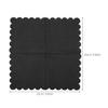 Abaodam Black Scalloped Edge Disposable Napkins 100pcs, Black Paper Table Napkins for Wedding Party, Shower, and Event Party Supplies view 2