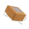 Yardwe 50pcs Kraft Paper Small Boxes with Window, Thick Paper Soap Packaging Boxes 7.5x7.5x4cm for Party Favors, Homemade Soap, Pastry, and Bridesmaids Presents view 2