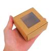 Yardwe 50pcs Kraft Paper Small Boxes with Window, Thick Paper Soap Packaging Boxes 7.5x7.5x4cm for Party Favors, Homemade Soap, Pastry, and Bridesmaids Presents view 3
