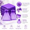 Hopttreely 50pcs Purple Organza Bags, 4x4.72 inch Mesh Bags Drawstring Gift Bags Jewelry Pouches for Candy Wedding Favors Christmas, Bridal Showers, Candy, Jewelry & Goodie Bags view 3