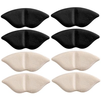 ibasenice High Heel Cushions 8pcs Set Soft Lip-Shaped Adhesive Heel Liners Anti-wear Pads for Womens Shoes Comfortable for Blister Prevention and Foot Protection