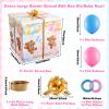28 Inches Extra Large Gender Reveal Gift Box Kit with Oversized Printing Box Giant Pull Bows Balloon Ribbon for Gender Reveal Baby Shower Birthday Party Decor Supplies Not for Heavy-Duty(Boho Bear) view 2
