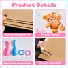 28 Inches Extra Large Gender Reveal Gift Box Kit with Oversized Printing Box Giant Pull Bows Balloon Ribbon for Gender Reveal Baby Shower Birthday Party Decor Supplies Not for Heavy-Duty(Boho Bear) view 4