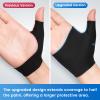 VELPEAU Elastic Thumb Wrist Support Brace (Pack of 2), Splashproof Compression Sleeve for Arthritis Pain, Tendonitis, Sprains, Sports, Splint Liner, Fits Left & Right Hands (Upgraded Short Version - Black, Large) view 2