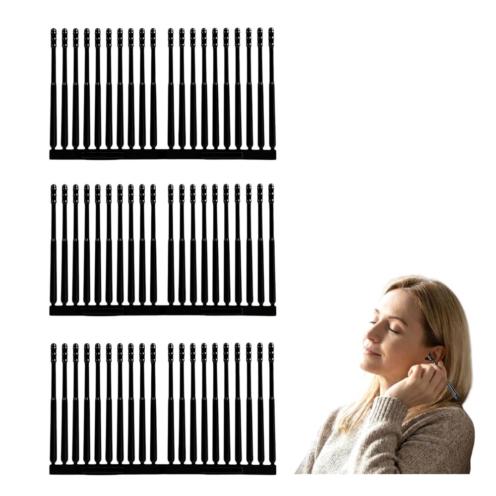 60PCS 3 Sets Family Pack Ear Cleaner, Disposable Sticky Ear Wax Removal Adhesive Swabs, Gentle Ear Cleaning Sticks Tool, Portable Ear Cleaner for Adults & Kids, Suitable for Home, Travel & Daily Use