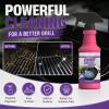 Fast-Acting Heavy-Duty Grill Degreaser Spray, BBQ Cleaner for Grill Grates, Smokers and Outdoor Grills, Grease Dissolver and Smoke Residue Remover, 4 Fl Oz (2Pcs) view 3