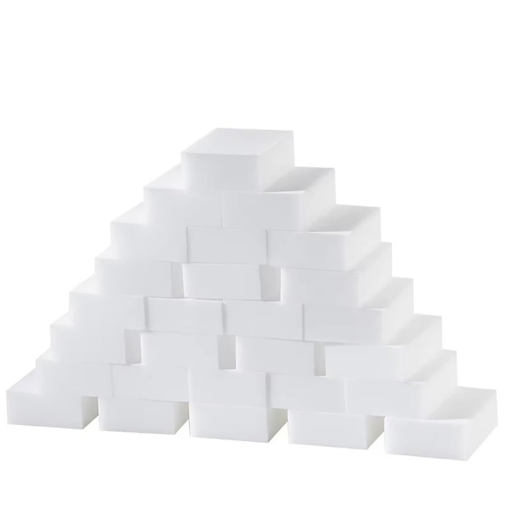 100 Pack Magic Sponge Eraser, Cleaning Melamine Sponges in Bulk, Multi Surface Power Scrubber Foam Cleaning Pads - Kitchen, Bathtub, Floor, Baseboard, Bathroom, Wall Cleaner