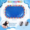 Hahafelt 42x30 in Sensory Wall Panel for Kids Sequin Flip Fabric Gift Large Sensory Graffiti Reversible Sequin Fabric for Toddler Daycare Kids Stocking Stuffer Classroom (Blue,Oval Shape) view 2