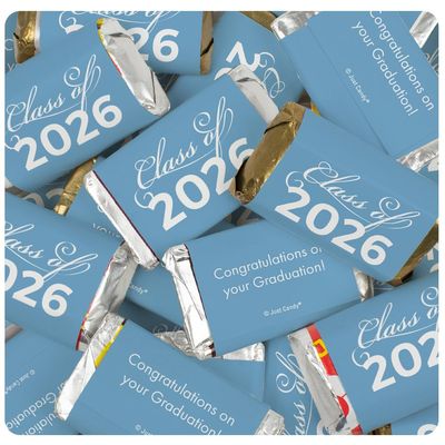 102 Pcs Light Blue Graduation Class Of 2026 Assorted Wrapped Chocolate Miniatures For Party Favors, Goodie Bags And More (1.8lb Bag) - No Assembly Required