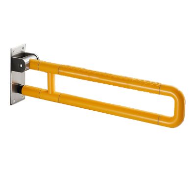 Folding Safety Rails for Toilet,Stainless Steel U-Shaped Slip Bathroom Grab Bar,for Elderly and Disabled,Safety Barrier Free Handrail,for Shower(Size:23.6 in,Color:Yellow)