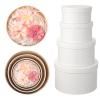 mekueeex Flower Box Set of 4 Round Gift Boxes with Clear Lids - Nesting White Round Gift Boxes for Flower Arrangements, Valentine's Day view 1
