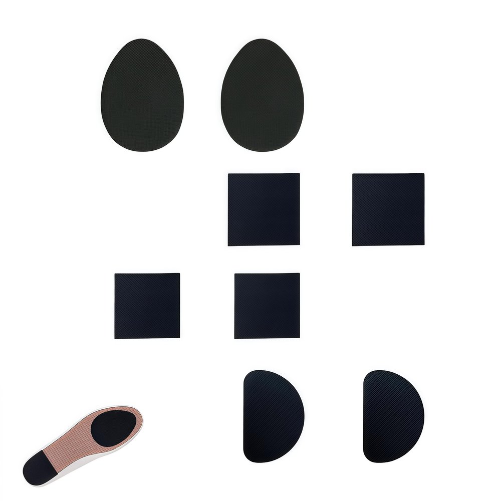 Leewoth 8 Pcs Non-Slip Shoe Pads, Self-Adhesive Rubber Sole Protectors, Anti-Skid Shoe Grips for High Heels & Leather Shoes, Noise Reduction Bottom Stickers (Black)