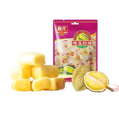 Durian Milk Candy 160g Hainan Specialty Spring Sun Fruit Snacks Coconut Flavor Delicious Chewy Bite Sized Treats