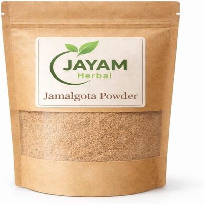 Jayam Herbal Jamalgota Powder Fine Ground Natural Plant Powder for External & Traditional Non-Edible Use Good for Hair Care (200GM)