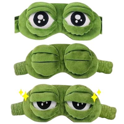 3D Frog Sleep Mask, Soft Cartoon Eyeshade for Men and Women, Portable Blindfold for Travel, Napping, and Winter Home Relaxation SpringStatements (3PCS)