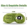 3D Frog Sleep Mask, Soft Cartoon Eyeshade for Men and Women, Portable Blindfold for Travel, Napping, and Winter Home Relaxation SpringStatements (3PCS) view 4