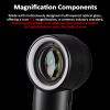 10-30x HD Jewelry Magnifier with Light, Three-Source Ring-Shaped Magnifier, 375nm Uv Lamp/4000K Warm Light/6500K White Lamp, for Identification view 4