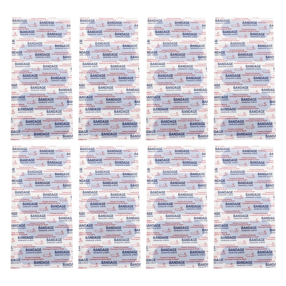 DOITOOL 100pcs Waterproof Adhesive Bandages Flexible Breathable for Food Service Restaurant Chef Use Small Water Resistant First Aid Pads
