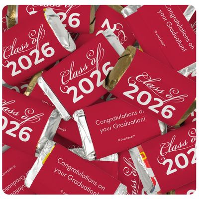 102 Pcs Red Graduation Class Of 2026 Assorted Wrapped Chocolate Miniatures For Party Favors, Goodie Bags, Gifts And More (1.8lb Bag) - No Assembly Required