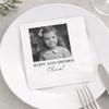Personalized Napkins for Birthday Napkin for Family Friends All Ages - Unique Fanny Birthday Party, Napkins with Photo Text Custom Cocktail Birthday 2 view 2