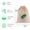 DNkitch 100% Cotton Storage Bags Eco-Friendly Grocery Reusable Bags for Fridge Washable, Breathable & Durable Produce Bags for Vegetables & Fruits Storage Bags for Fridge (12) view 3