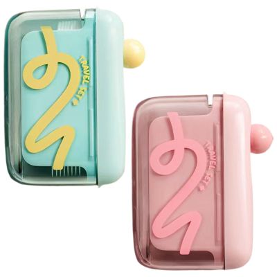 2PCS Automatic Pop-up Portable Floss Dispenser, Travel Floss Picks with Case, Flosser Dispenser Storage Case, Portable and Refillable Flosser Holder Boxes, for Teeth Cleaning, for Home