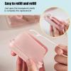2PCS Automatic Pop-up Portable Floss Dispenser, Travel Floss Picks with Case, Flosser Dispenser Storage Case, Portable and Refillable Flosser Holder Boxes, for Teeth Cleaning, for Home view 3