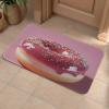 Vuiopuf Donut Print Crystal Velvet Floor Mat Soft Plush Cushion for Shower Sink Kitchen, Prevents Tripping view 4