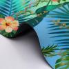 Vuiopuf Hawaiian Floral Print Crystal Velvet Floor Mat Soft Plush Cushion for Shower Sink Kitchen, Prevents Tripping view 3