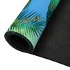 Vuiopuf Hawaiian Floral Print Crystal Velvet Floor Mat Soft Plush Cushion for Shower Sink Kitchen, Prevents Tripping view 4